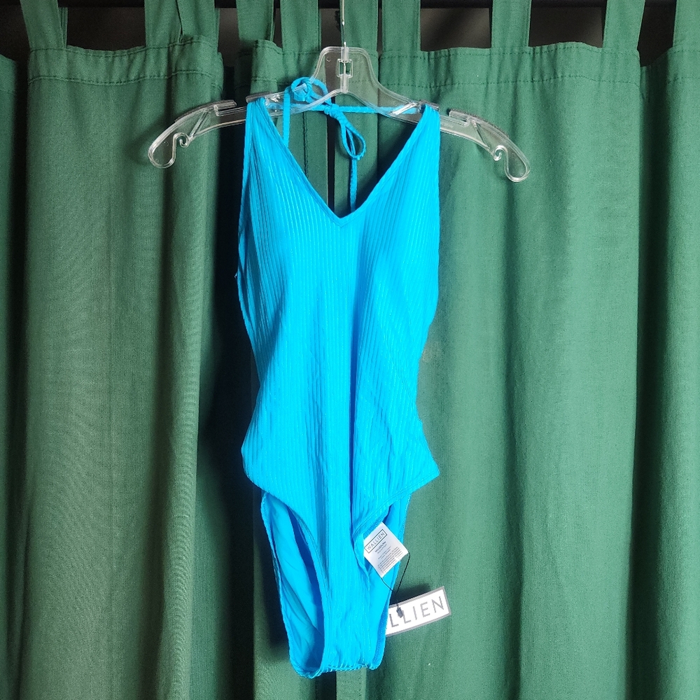 NWT Wallien Vibrant Blue High Cut One-Piece Swimsuit